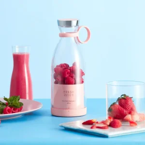 Portable 350ML Mini Fruit Smoothie Milkshake Mixer USB Rechargeable Quiet Motor Juicer Blender for Outdoor Use
