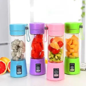 Portable 380ML Electric Juicer Blender Rechargeable Mini USB 6 Blades Smoothie Fruit Wireless at Home
