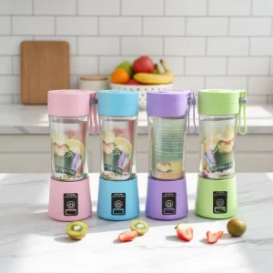 Portable 380ML Electric Juicer Blender Rechargeable Mini USB 6 Stainless Steel Blades Smoothie Fruit PP Easy Clean Wireless