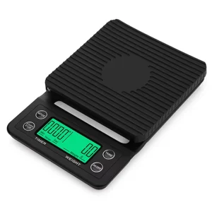 Portable 3kg 0.1g LED Display Digital Kitchen Scale for Home Coffee Shop Battery Operated Weighing Feature