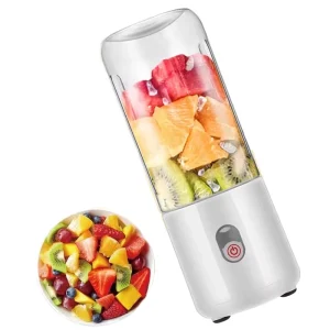 Portable 410ML Stainless Steel Electric Juicer Blender Rechargeable Mini USB 6 Blades Smoothie Fruit Outdoor Household RV Use