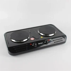 Portable 5 Power Adjustment Double Burner Electric Hot Plate for Multi Cooking