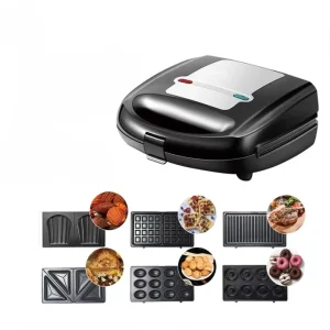 Portable 6 in 1 Non stick Sandwich Machine Home Equipment Toaster Breakfast Maker Grill Beach Microwave Pan