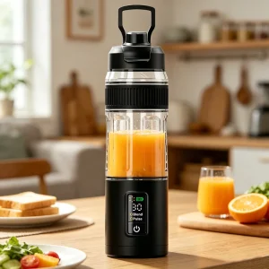 Portable 600ML Juicer 6 Stainless Steel Blades Fast Charging with LED Display Mini Handheld Blender for Juice Ice Crushing