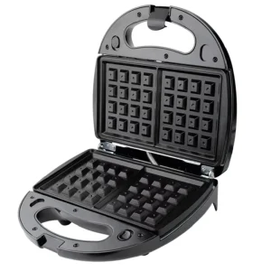 Portable 750W Home Interchangeable Griddle Sandwich Waffle Maker Griller Electric Breakfast Maker for Household Use