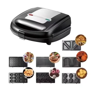 Portable 8 7 6 5 4 3 2 in 1 Non stick Sandwich Machine Home Equipment Toaster Breakfast Maker Grill Beach Microwave Pan 7 Slice