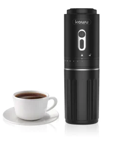 Portable All in One Pour Over Coffee Grinder with Stainless Steel Interior and 6 Grind Settings