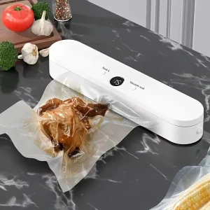 Portable Automatic 110-130V Vacuum Sealing Machine with American Plug for Preserving Foods & Snacks Essential for Kitchen Use