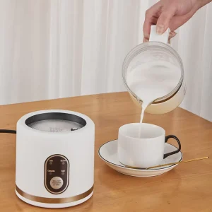 Portable Automatic Electric Milk Frother for Car & Hotel Use Glass Housing USB Battery Powered 600W Coffee & Tea Foam Maker