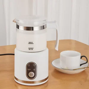 Portable Automatic Electric Milk Frother for Car and Hotel Use Stainless Steel 600W Commercial Foam Maker