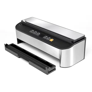 Portable Automatic Electric Vacuum Sealer Machine Countdown Timer Home Use Food Vacuum Packing Machine with Roll Holder