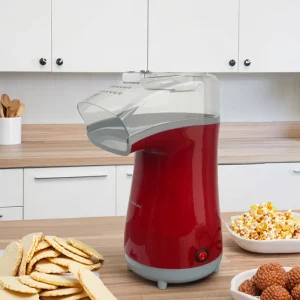 Portable Automatic Hot Air Popcorn Popper Machine Popcorn Maker Without Oil With Measure Cup