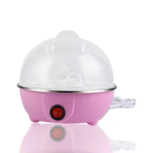 Portable Automatic Mini Egg Cooker Stainless Steel Electric Egg Boiler Household Boiling Steamer with Plastic Housing