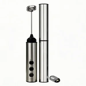 Portable Automatic Stainless Steel Eco Friendly Minimalist Design Milk Frother Mini Coffee Foamer Beater Handheld