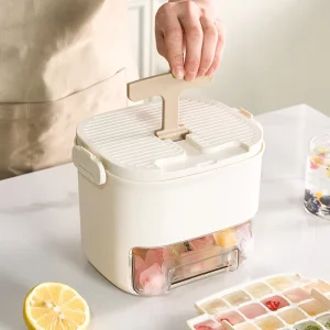 Portable BPA Free Plastic Ice Cream Maker Mold with Eco Friendly Disposable Ice Cream Tools and Ice Container