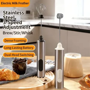 Portable Battery Operated Electric Milk Frother Powerful Household Coffee Frother and Drink Mixer Matcha Whisk Foam Maker