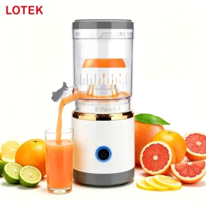 Portable Battery Powered Electric Citrus Juicer with Masticating Function Plastic Housing for Household Use