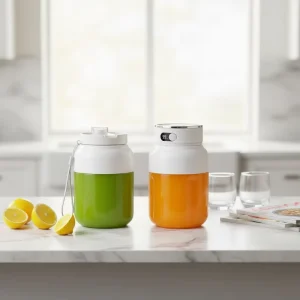 Portable Big Capacity White Electric Juicer Blender with Stainless Steel Blade USB Charging Cup