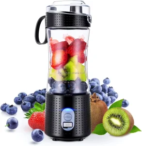 Portable Blender 4000mAh USB Rechargeable Blender Machine Stainless Steel 380ML Blender for Kitchen