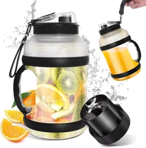 Portable Blender Personal Juicer 64 Oz 6 Sharpe Blades 4000Mah Type C Rechargeable Shakes and Smoothies Sport Protein Blender