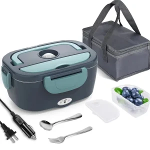 Portable Car and Home Electric Lunch Box Can Plug Electric Heating Lunch Box Stainless Steel Insulated Lunch Box Bento Box