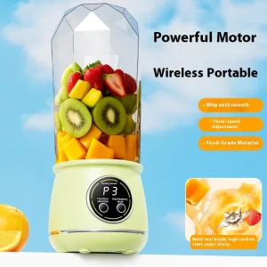 Portable Citrus Juicer Machine USB Rechargeable 10 Blades 550ML Capacity Outdoor Household Use Electric Blender