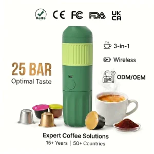 Portable Coffee Maker 9600mAh Battery Office Travel Camping Car Outdoor OEM