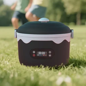 Portable Cordless Electric Lunch Box with 8000mAh USB Battery 60W Fast Heating 6 Temp Levels 1L Capacity USB C Food Warmer