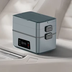 Portable Cordless Heated Lunch Box 2.5L Food Warmer 304 Stainless Steel Rechargeable Electric Lunch Box for Travel Work Outdoor