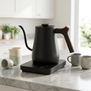 Portable Cordless Low Wattage Healthy Gooseneck Electric Kettle Keep Warm Function for Travel Camping Home Office Household Use