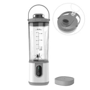 Portable Cordless USB Juicer with 16 oz Container Personal Blender for Car Home Hotel RV 500ml Capacity Stainless Steel Blade