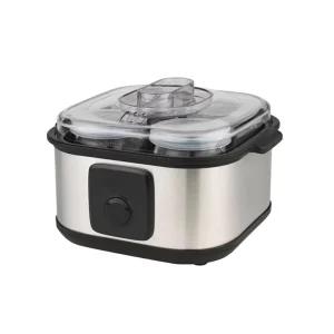 Portable Digital DIY Yogurt Maker Machine Kitchen Appliance Stainless Steel Yogurt Maker with 4 Glass Jars