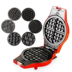Portable Double Flat Mini Electric Waffle Maker Electric Round Waffle Maker