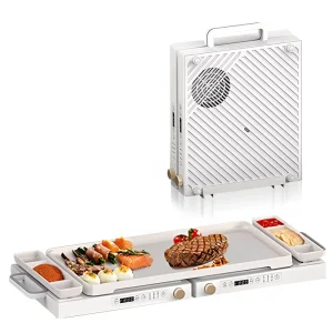 Portable Double Induction Cooktop Foldable Induction Cooktop Stovetop Hot Plate Countertop Burner Cooker 9 Power Levels Timer
