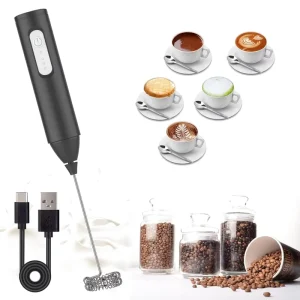 Portable Durable USB Rechargeable Stainless Steel Handheld Automatic Electric Milk Frother