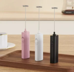 Portable Eco Friendly Stainless Steel Minimalist Electric Handheld Milk Frother Machine 3 Colors Easy to Go for Home Use