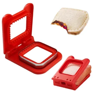 Portable Egg Sandwich Maker Square Manual Bread Press Crimper DIY Jelly Crustless Sandwich Bread Pie Cookie Cutter and Sealer