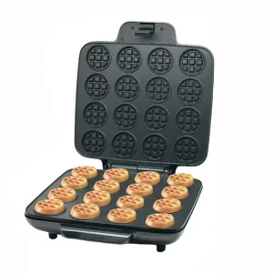Portable Electric 16 Holes Mini Waffle Maker & Cookie Machine Quick Heating Non Stick DIY Dessert Snack Device for Breakfast