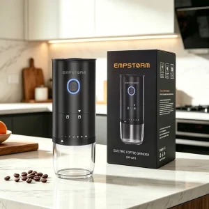 Portable Electric Automatic Coffee Grinder Machine Ceramic Burr Grinder Rechargeable Type C Battery Powered Hotel
