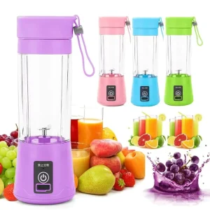 Portable Electric Automatic Mini Fruit Juicer Extractor Machine 150W Stainless Steel Blade USB Rechargeable Multifunctional