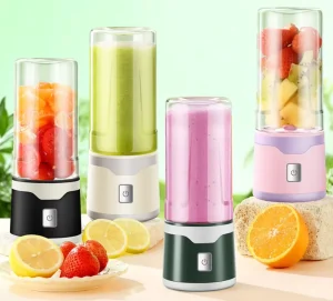 Portable Electric Blender Wireless Charging 18 Blades 500ml High-Speed Juicer Automatic Cleaning