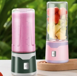 Portable Electric Blender Wireless Charging 18 Blades 500ml+500ml High Speed Juicer Automatic Cleaning