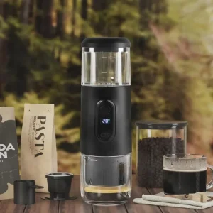Portable Electric Espresso Coffee Machine 2 in 1 Wireless 15 Bar Pressure Mini Coffee Maker Car Portable Coffee Machine