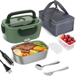 Portable Electric Heating Lunch Box Self heating Thermal Insulation Steamer For Students Office Workers Plug in Food Container