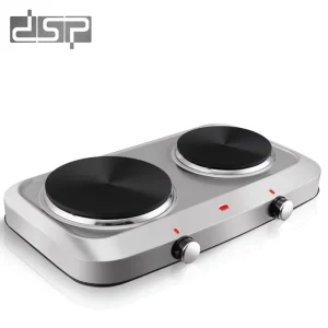 Portable Electric Hot Plate 1500W+1000W Dual Burner Thermostat Control Overheat Protection Easy Cleaning Household Use