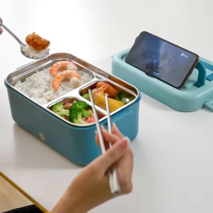Portable Electric Insulated Lunch Box Food Warmer USB Rechargeable Waterless Heated Lunch Container for Office Travel
