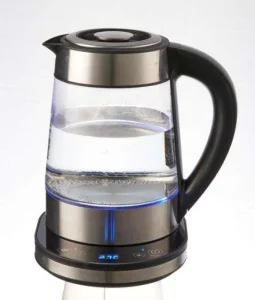 Portable Electric Kettle Cordless Glass Design Digital Temperature Display Keep Warm Feature for Household Hotel Use