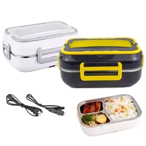 Portable Electric Lunch Box Food Warmer with BPA Free Plastic Lid for Heating Lunches On The Go