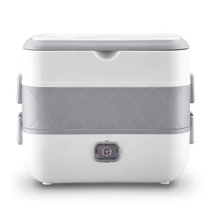 Portable Electric Lunch Box Thermal Lunch Box Heating Food Container Self heating Steaming Multifunction With Rice Bucket