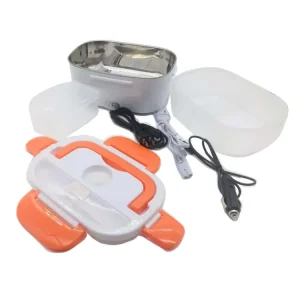 Portable Electric Lunch Box Two in One Stainless Steel Liner for Household Use 110 220V Insulated Heating Lunch Box